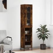 vidaXL Highboard røkt eik 34,5x34x180 cm konstruert tre