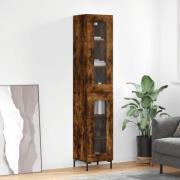 vidaXL Highboard røkt eik 34,5x34x180 cm konstruert tre