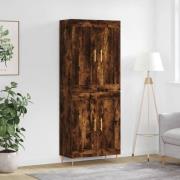 vidaXL Highboard røkt eik 69,5x34x180 cm konstruert tre