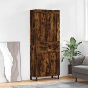 vidaXL Highboard røkt eik 69,5x34x180 cm konstruert tre