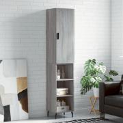 vidaXL Highboard grå sonoma 34,5x34x180 cm konstruert tre