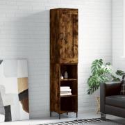 vidaXL Highboard røkt eik 34,5x34x180 cm konstruert tre