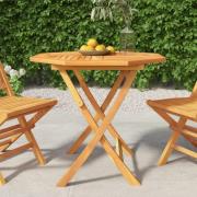 vidaXL Sammenleggbart hagebord 85x85x76 cm heltre teak