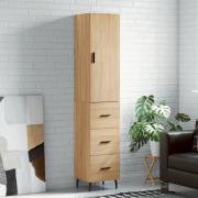 vidaXL Highboard sonoma eik 34,5x34x180 cm konstruert tre