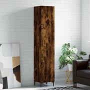 vidaXL Highboard røkt eik 34,5x34x180 cm konstruert tre