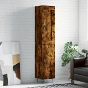 vidaXL Highboard røkt eik 34,5x34x180 cm konstruert tre