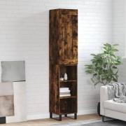 vidaXL Highboard røkt eik 34,5x34x180 cm konstruert tre