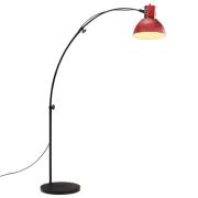 vidaXL Gulvlampe 25 W mørkerød 150 cm E27