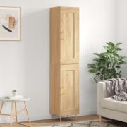 vidaXL Highboard sonoma eik 34,5x34x180 cm konstruert tre