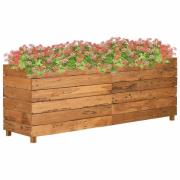 vidaXL Høybed 150x40x55 cm resirkulert teak og stål