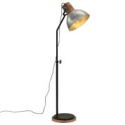 vidaXL Gulvlampe 25 W vintage sølv 30x30x100-150 cm E27