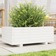 vidaXL Plantekasse hvit 70x40x26,5 cm heltre furu