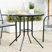 vidaXL Terrassebord rundt antrasitt Ø80x72,5 cm pulverlakkert stål