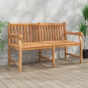 vidaXL Hagebenk 150 cm heltre teak