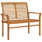 vidaXL Hagebenk 112 cm heltre teak