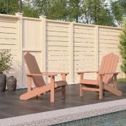 vidaXL Adirondack hagestoler 2 stk HDPE brun