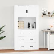 vidaXL Highboard hvit konstruert tre