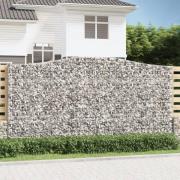 vidaXL Gabionkurver buede 25 stk 400x50x200/220 cm galvanisert jern