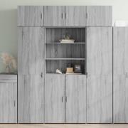 vidaXL Highboard grå sonoma 80x42,5x185 cm konstruert tre