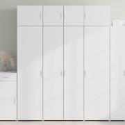 vidaXL Highboard hvit 80x42,5x185 cm konstruert tre