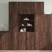 vidaXL Highboard brun eik 80x42,5x249 cm konstruert tre