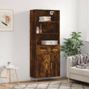 vidaXL Highboard røkt eik 69,5x34x180 cm konstruert tre