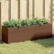 vidaXL Plantekasser med 3 potter 2 stk brun 105x30x32 cm polyrotting