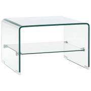 vidaXL Salongbord klart 50x45x33 cm herdet glass