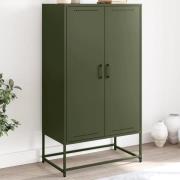 vidaXL Highboard hvit 68,5x38,5x123,5 cm stål