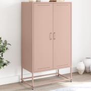 vidaXL Highboard rosa 68,5x38,5x123,5 cm stål