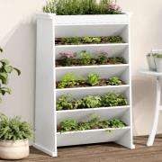 vidaXL Vegghengt plantekasse 6 etasjer 69x40x101,5 cm heltre furu