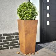 vidaXL Hageplanter 2 stk 35x35x75 cm oksidert stål