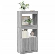 vidaXL Highboard grå sonoma 63x33x140 cm konstruert tre