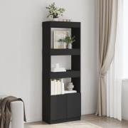 vidaXL Highboard svart 63x33x180 cm konstruert tre