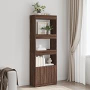 vidaXL Highboard brun eik 63x33x180 cm konstruert tre