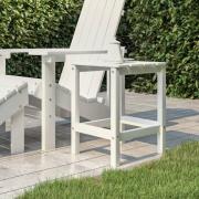 vidaXL Adirondack hagebord hvit 38x38x46 cm HDPE