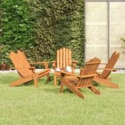 vidaXL Adirondack loungesett 5 deler heltre akasie