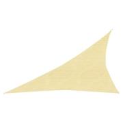 vidaXL Solseil 160 g/m² beige 3x4x5 m HDPE