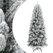 vidaXL Kunstig juletre med flokket snø 240 cm PVC og PE