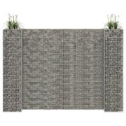 vidaXL Gabion plantekasse H-formet ståltråd 260x40x180 cm