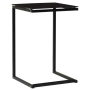 vidaXL Sidebord svart 40x40x60 cm herdet glass