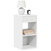 vidaXL Nattbord med skuff 2 stk hvit 35x34x66,5 cm