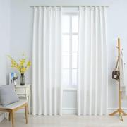 vidaXL Lystette gardiner med kroker 2 stk offwhite 140x225 cm