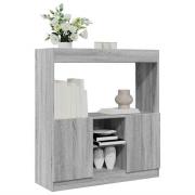 vidaXL Highboard grå sonoma 92x33x100 cm konstruert tre