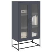 vidaXL Highboard antrasitt 68x39x123 cm stål