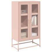 vidaXL Highboard rosa 68x39x123 cm stål