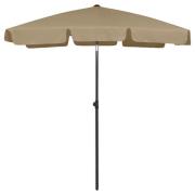 vidaXL Strandparasoll gråbrun 180x120 cm