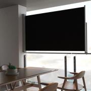 vidaXL Uttrekkbar sidemarkise 140 x 300 cm svart