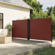 vidaXL Uttrekkbar sidemarkise brun 160x600 cm