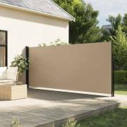 vidaXL Uttrekkbar sidemarkise beige 160x500 cm